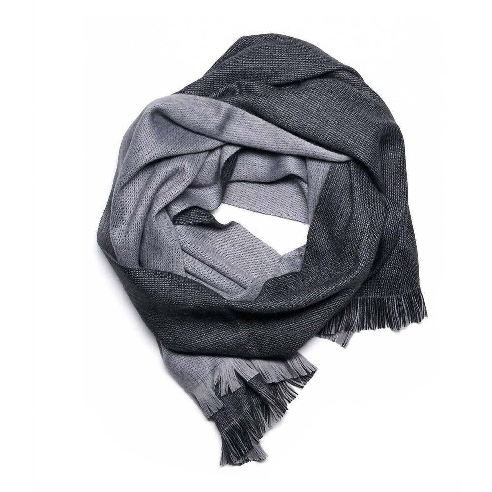 NEW SHUPACA women's alpaca reversible wrap in obsidian